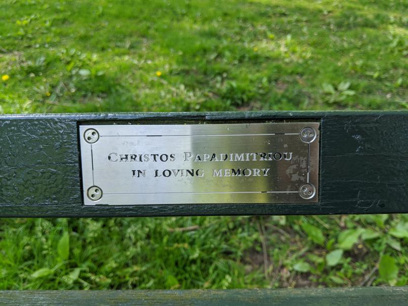 I saw this bench in Central Park