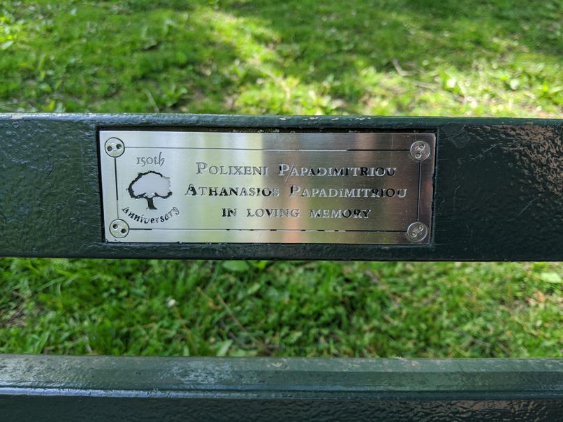 I saw this bench in Central Park