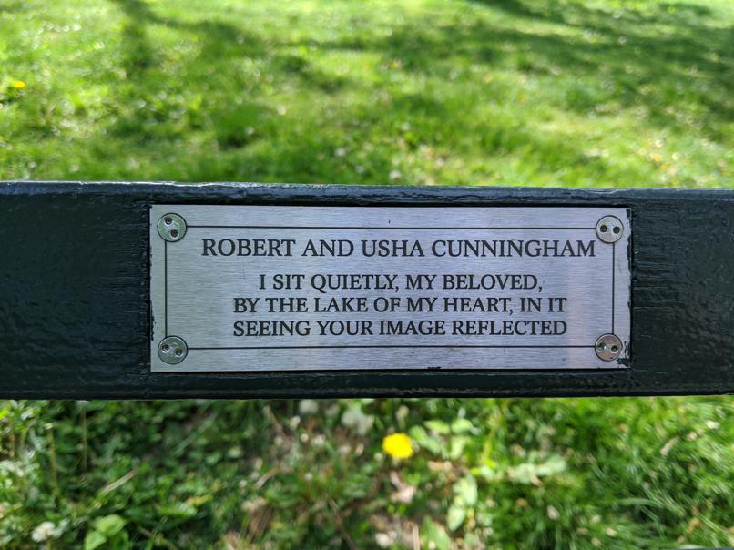 I saw this bench in Central Park