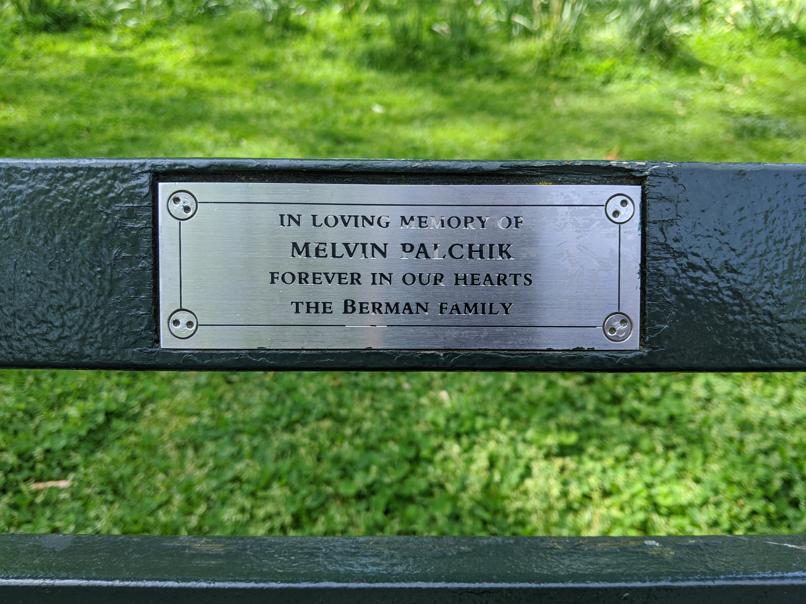 I saw this bench in Central Park