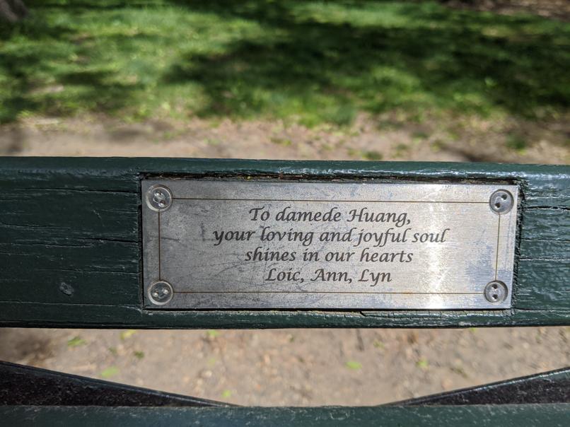 I saw this bench in Central Park