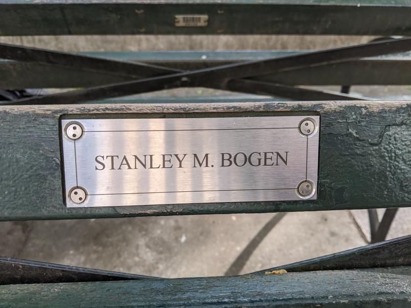 I saw this bench in Central Park