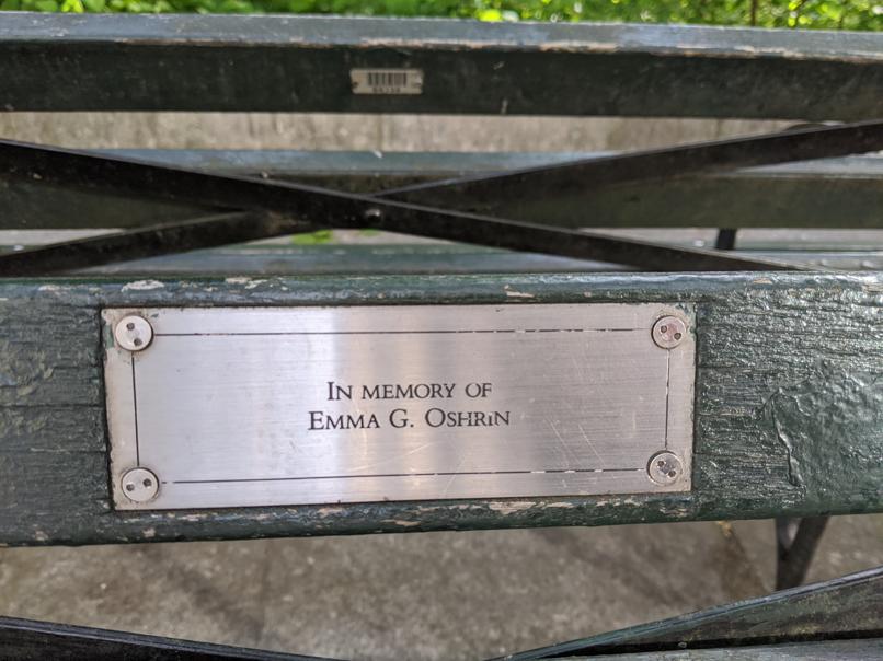 I saw this bench in Central Park