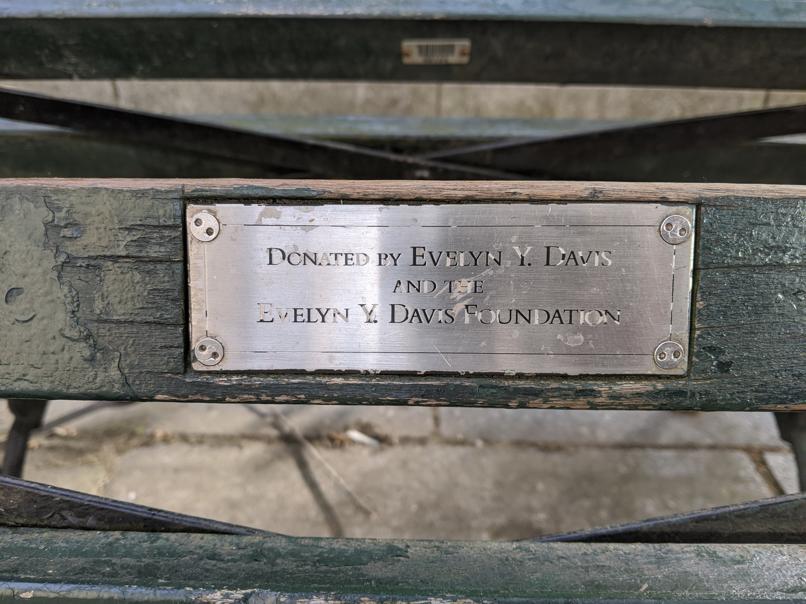 I saw this bench in Central Park