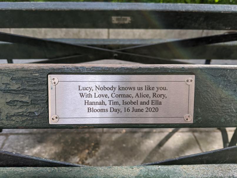 I saw this bench in Central Park