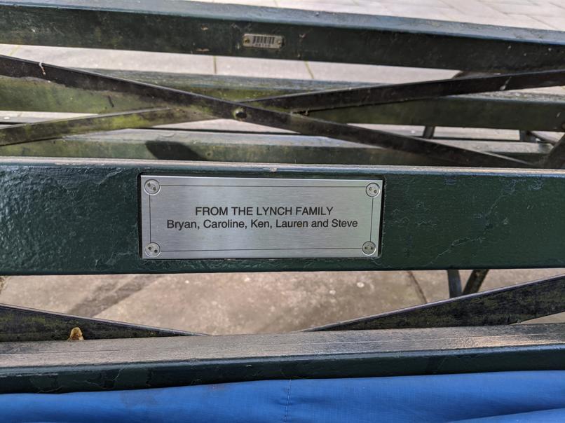 I saw this bench in Central Park