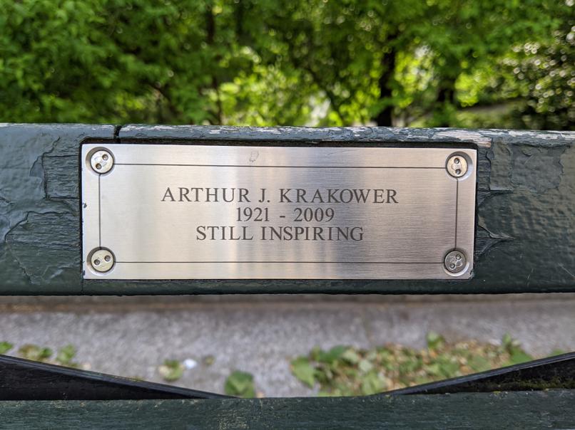 I saw this bench in Central Park