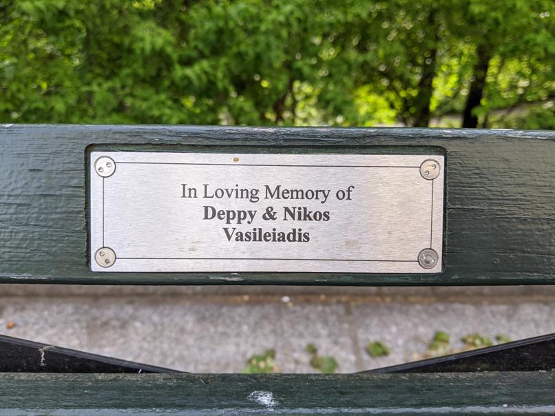 I saw this bench in Central Park