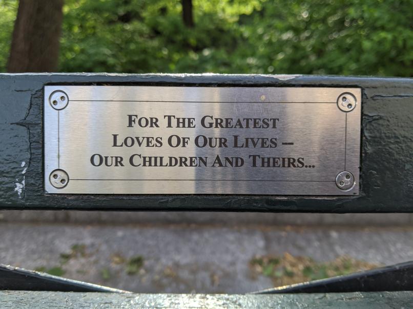 I saw this bench in Central Park