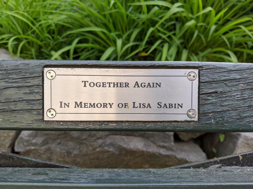 I saw this bench in Central Park