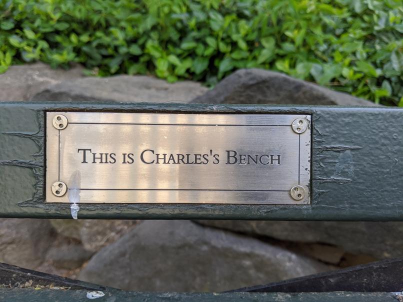 I saw this bench in Central Park