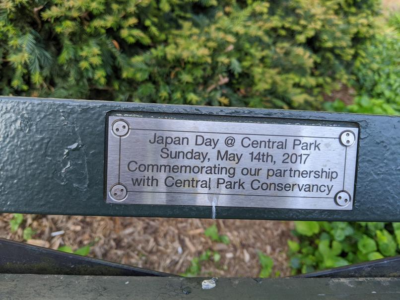 I saw this bench in Central Park