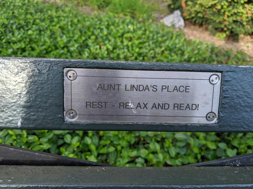 I saw this bench in Central Park