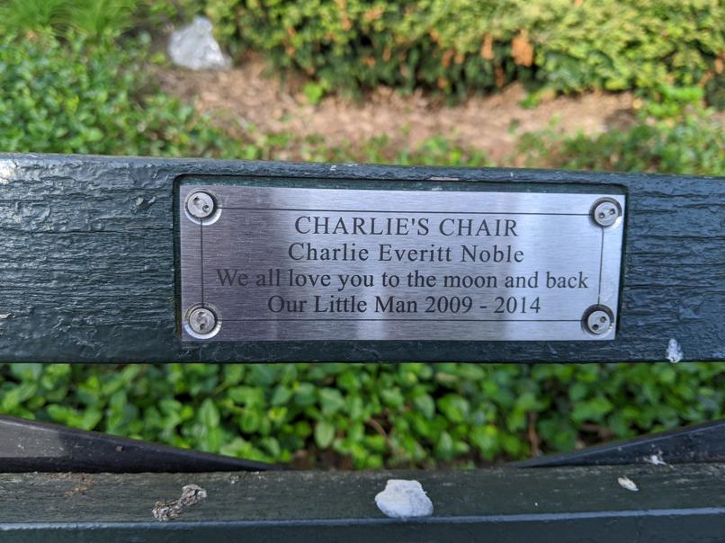 I saw this bench in Central Park