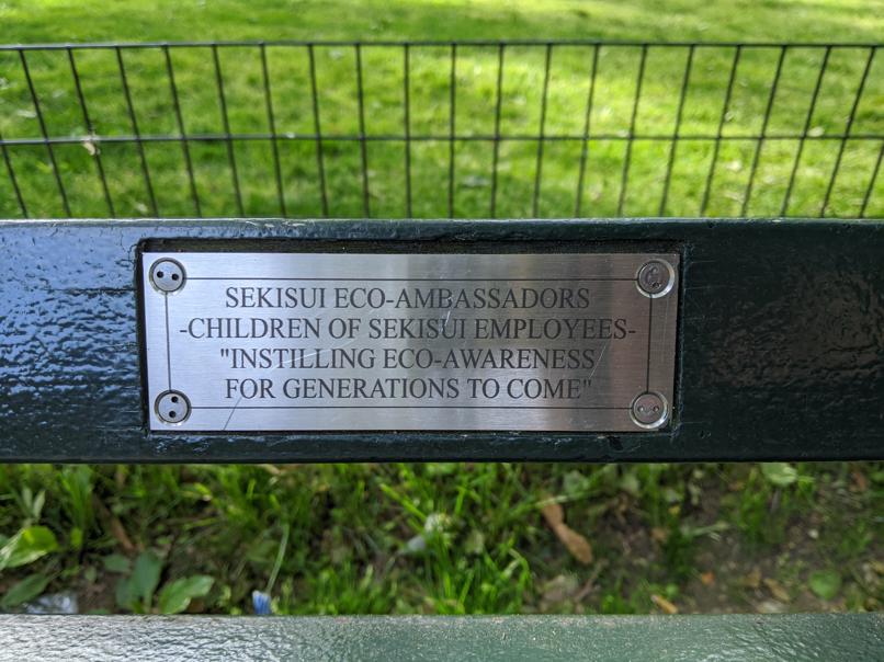 I saw this bench in Central Park