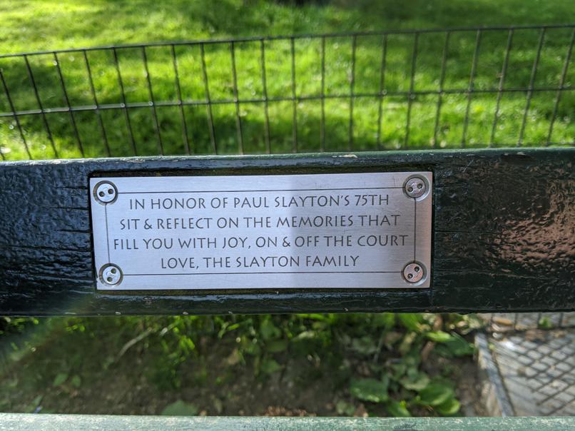 I saw this bench in Central Park