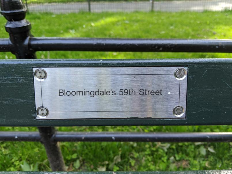 I saw this bench in Central Park