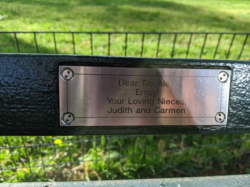 I saw this bench in Central Park