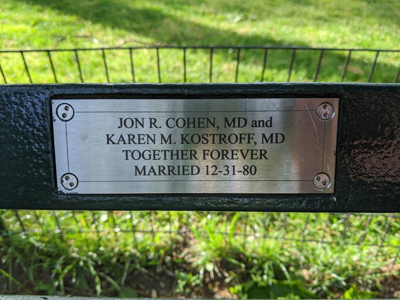 I saw this bench in Central Park