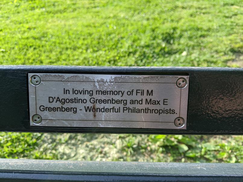 I saw this bench in Central Park