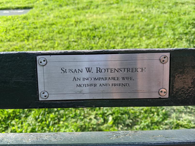 I saw this bench in Central Park