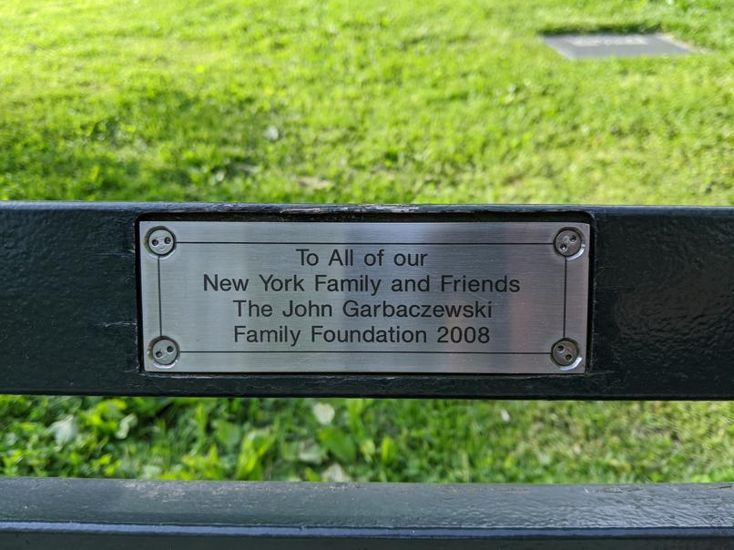 I saw this bench in Central Park