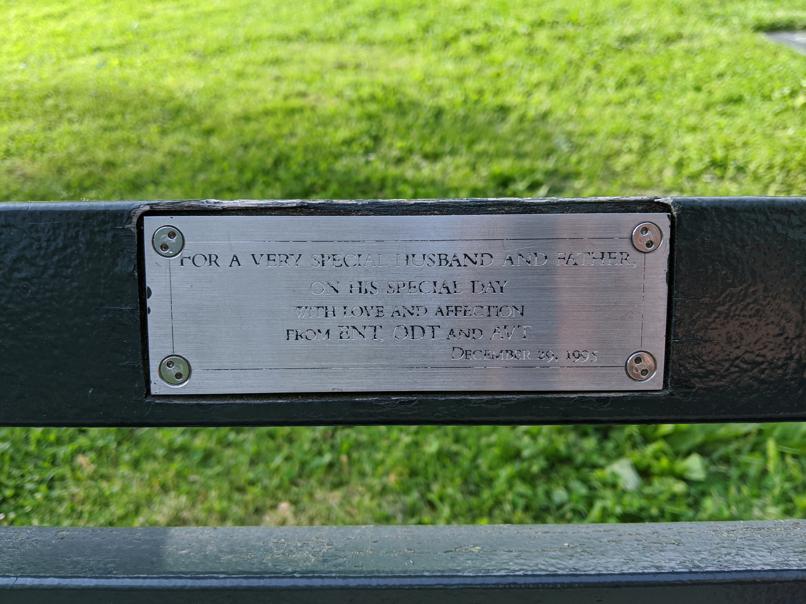 I saw this bench in Central Park