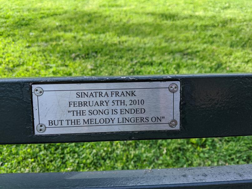 I saw this bench in Central Park