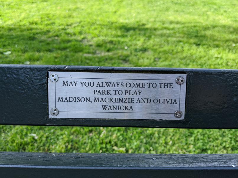 I saw this bench in Central Park