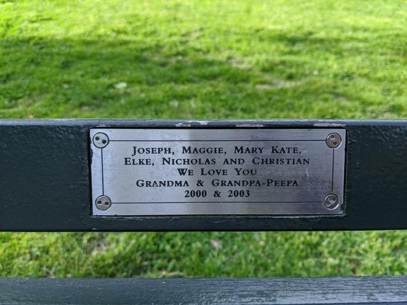 I saw this bench in Central Park