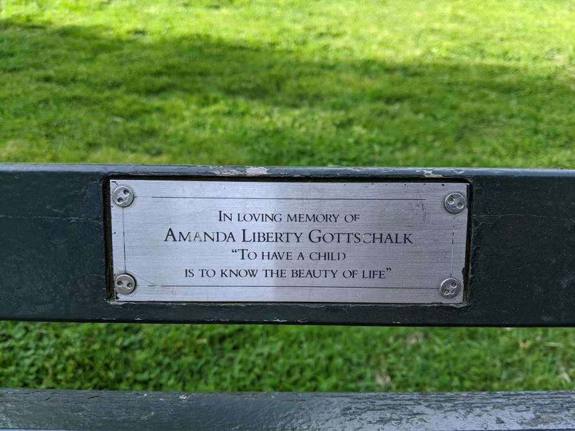 I saw this bench in Central Park