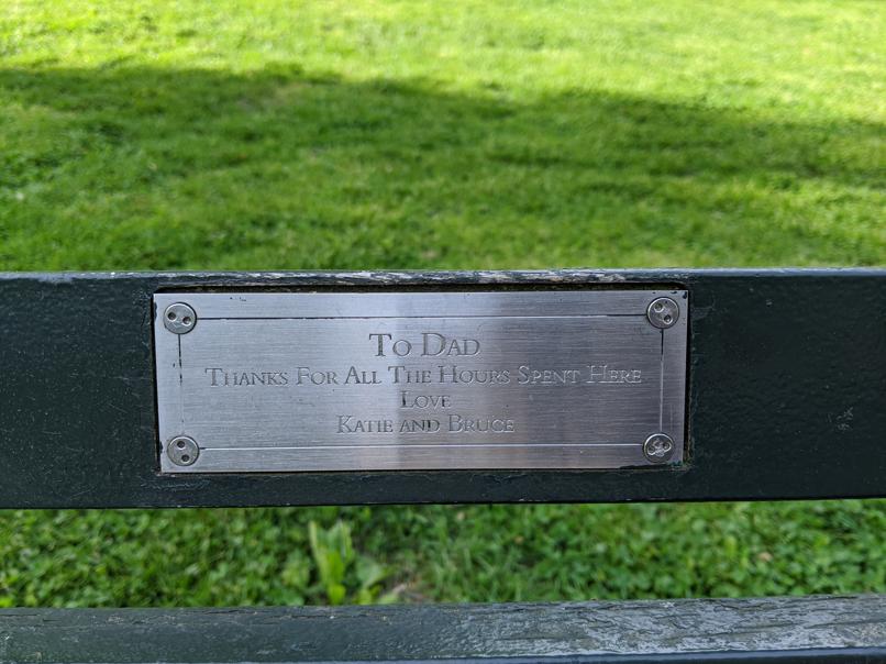 I saw this bench in Central Park