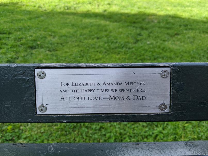 I saw this bench in Central Park