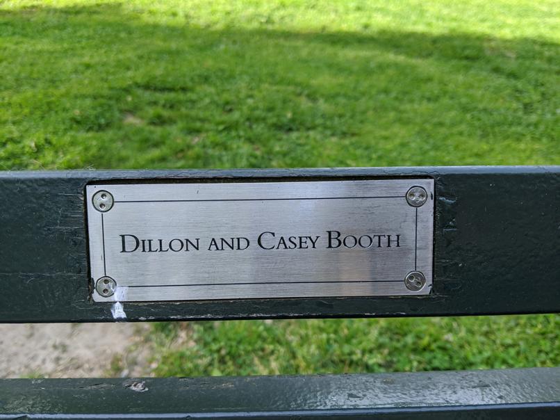 I saw this bench in Central Park