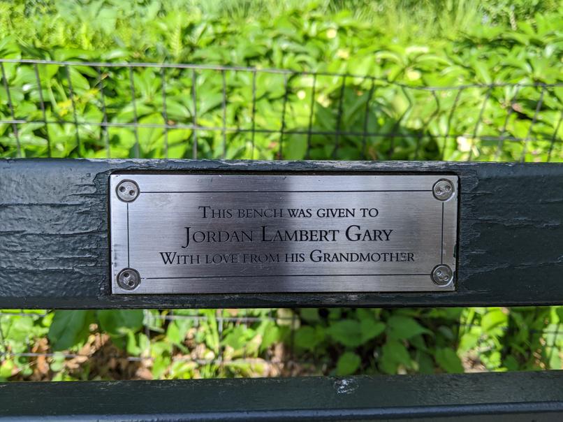 I saw this bench in Central Park