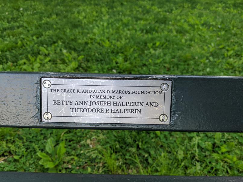 I saw this bench in Central Park