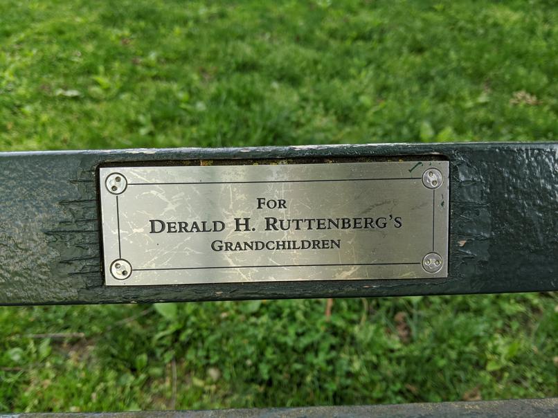 I saw this bench in Central Park