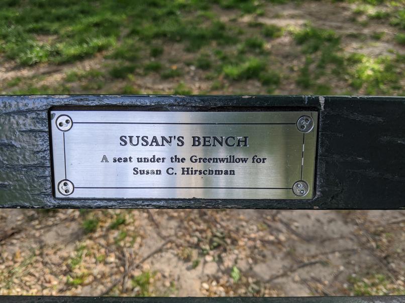 I saw this bench in Central Park