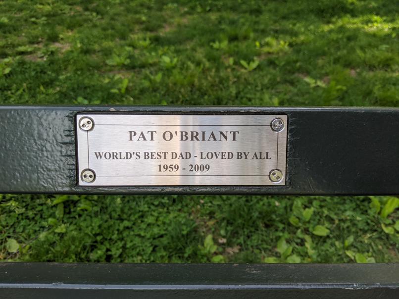 I saw this bench in Central Park