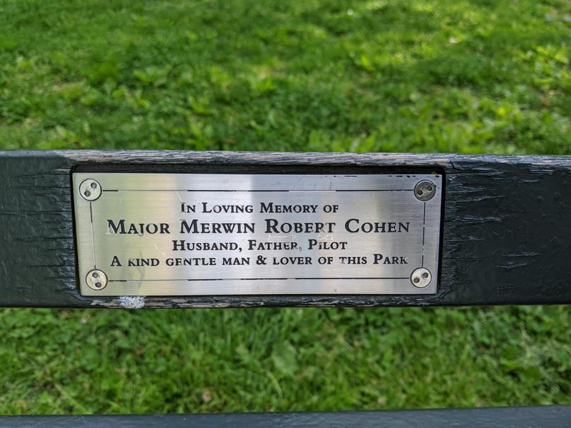 I saw this bench in Central Park