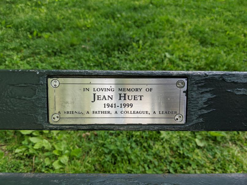 I saw this bench in Central Park