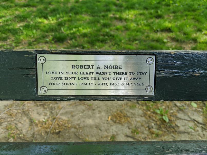 I saw this bench in Central Park