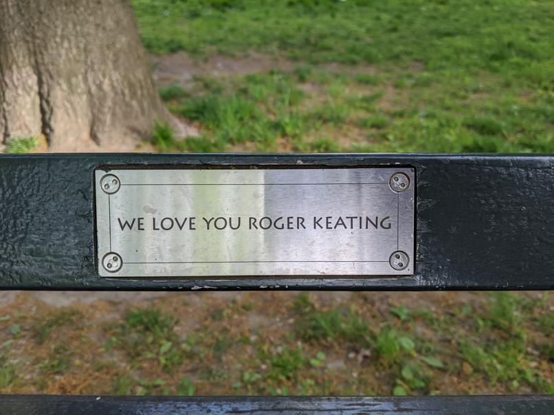 I saw this bench in Central Park