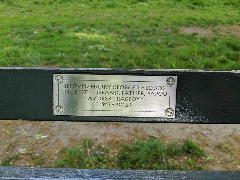 I saw this bench in Central Park