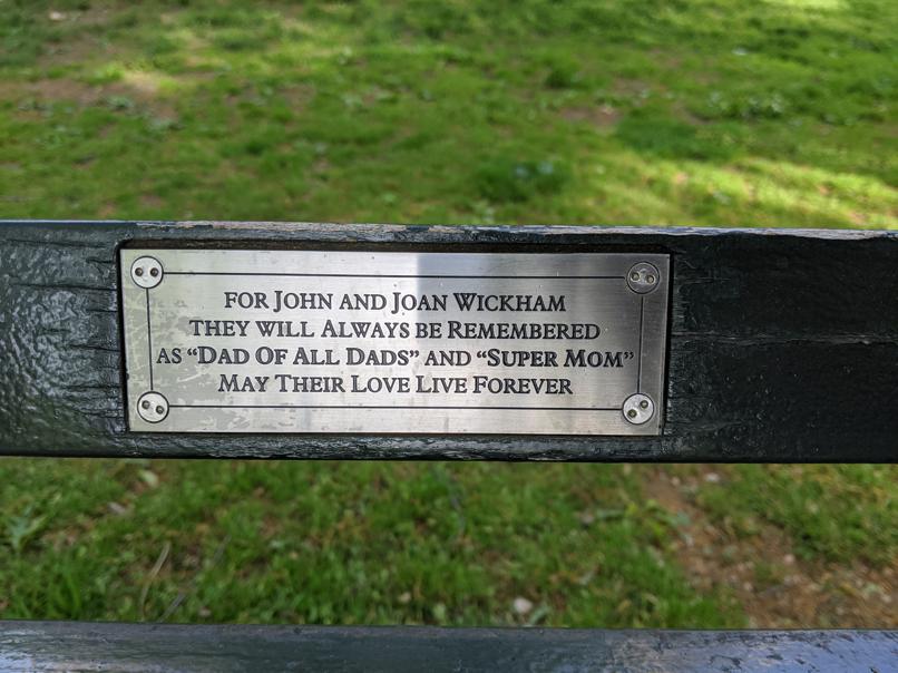 I saw this bench in Central Park