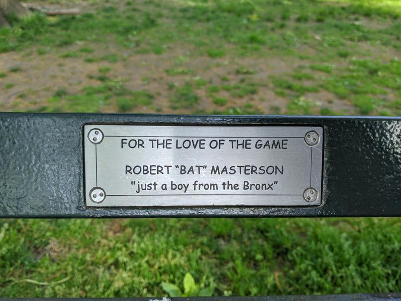 I saw this bench in Central Park