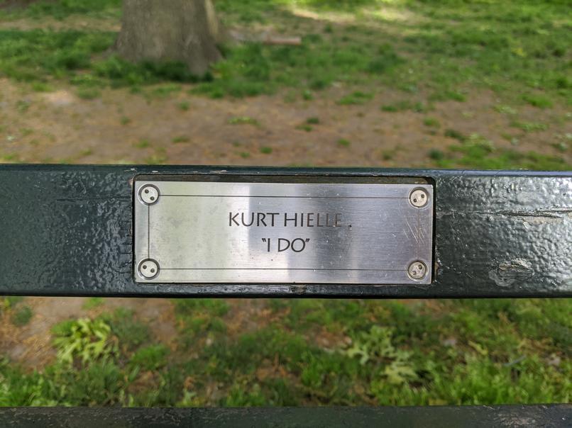 I saw this bench in Central Park