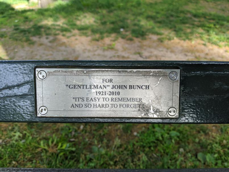 I saw this bench in Central Park