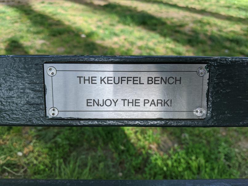 I saw this bench in Central Park