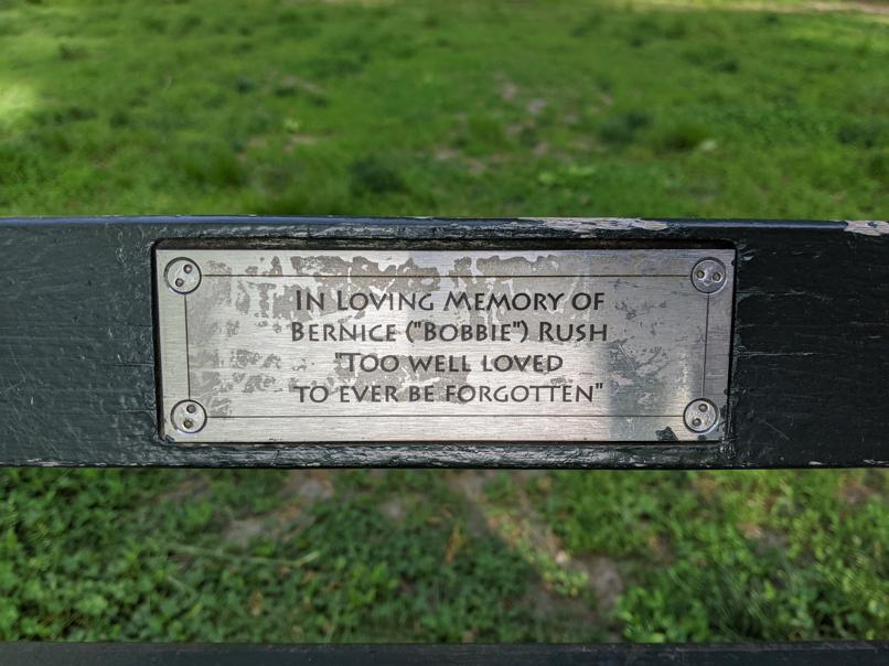 I saw this bench in Central Park